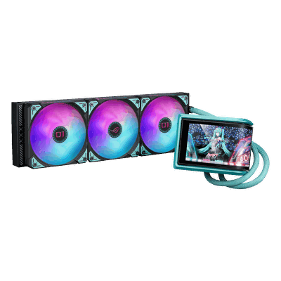 Imagen 2 del producto Refrigeraci n L quida ASUS ROG RYUO IV 360 ARGB Hatsune Miku Edition AMOLED 360mm Intel AMD