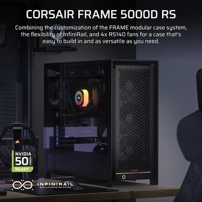 Imagen 2 del producto Gabinete Gamer Corsair FRAME 5000D RS, Modular, Color Negro