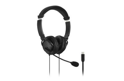 Audífonos con Micrófono Kensington Hi-Fi, Over-Ear, Conexión USB-C, Negro