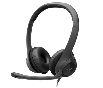Audífonos con Micrófono H390 Logitech ClearChat Comfort , Alámbrico, USB, Negro