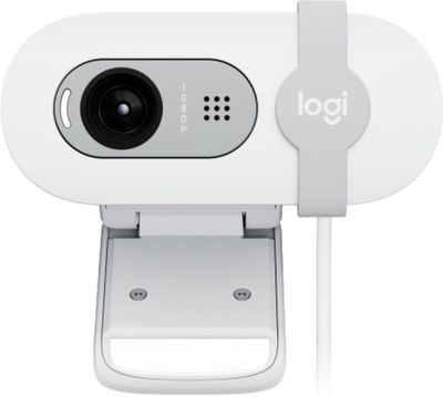 Imagen 2 del producto Cámara web Logitech Brio 100 Full HD, tapa de privacidad y micrófono integrado, Blanco Crudo