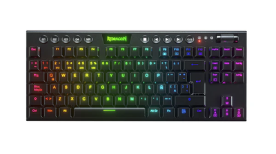 Imagen 2 del producto Teclado Inalámbrico Gamer Redragon K621 HORUS RGB, 2.4GHz/BT, Mecanico, Red Switch, Negro