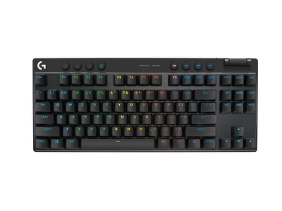 Teclado Mecánico Inalámbrico Logitech PRO X TKL LIGHTSPEED, Switch GX Brown, Inglés, Black