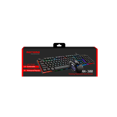 Imagen 2 del producto Kit Gamer Teclado y Mouse Gamer RGB Motomo AN 300 USB 2 0 Negro