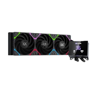 Imagen 2 del producto Refrigeración Líquida XYZ HYDROTEMP 360 Black, Alto Rendimiento, Pantalla LCD 3.5"", Intel/AMD