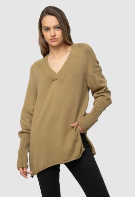 Women Sweater Beige Black Bubba