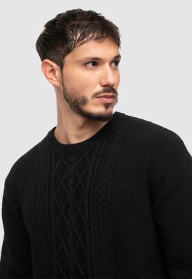 Sweater Mixed Braided  Black Bubba