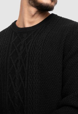 Imagen 2 del producto Sweater Mixed Braided Black Bubba