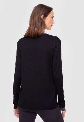 Imagen 2 del producto Women Sweater Solid Line Black Black Bubba