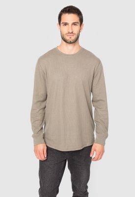 Polera Manga Larga Waffle Greig Black Bubba