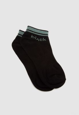 Calcetin Corto Logo Verde Black Bubba