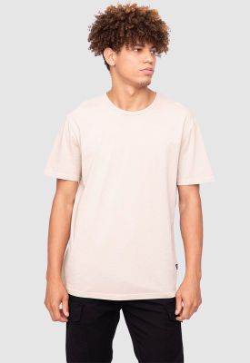 Organic Cotton  Tee  Solid Beige  Black Bubba
