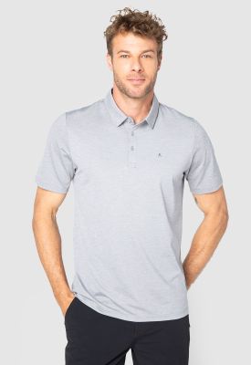 Polera Tech Golf Light Grey Black Bubba