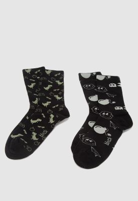 Pack 2 Calcetines Roots Black Bubba