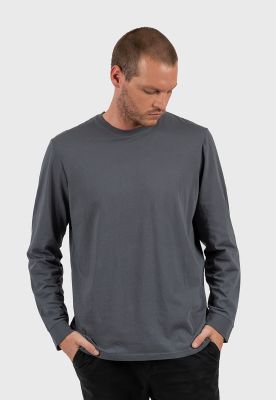 Long Sleeve Tee Steel Blue Black Bubba