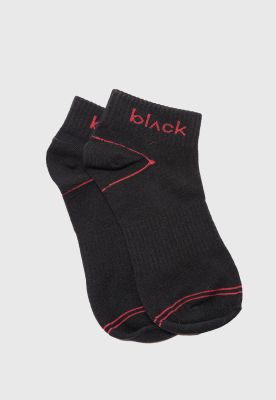 Short Socks Line Stretch Red Black Bubba