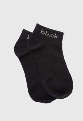 Short Socks Line Stretch Black Black Bubba