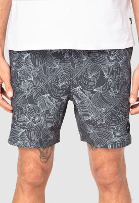 Swimsuit Dark Leaves Black Bubba