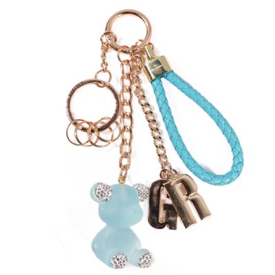 LLAVERO Y COLGANTE DE BOLSO  MUJER GINO RODINIS  LL138 CELESTE