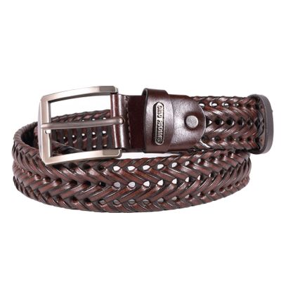 CINTURÓN DE CUERO GINO RODINIS HOMBRE 2522 MARRON S-M