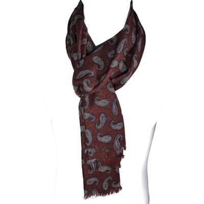 Bufanda de lana PH005 burdeos