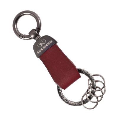 LLAVERO CUERO HOMBRE GINO RODINIS LL118 BURDEOS