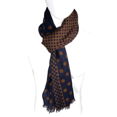 Bufanda de lana PH019 azul