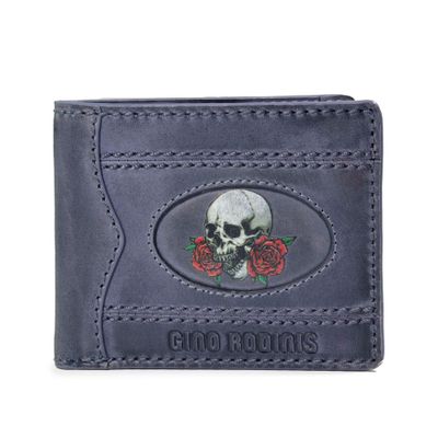 Billetera Gino Rodinis Coco 990.2 Calavera Azul