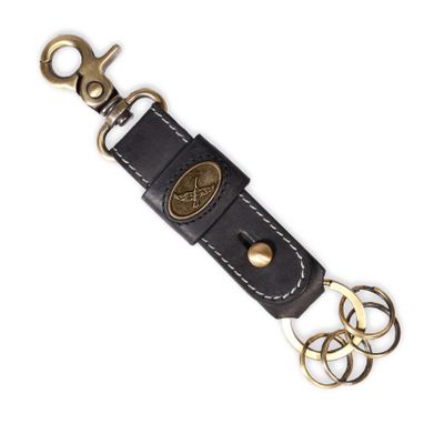 LLAVERO CUERO HOMBRE  GINO RODINIS  LL113 NEGRO