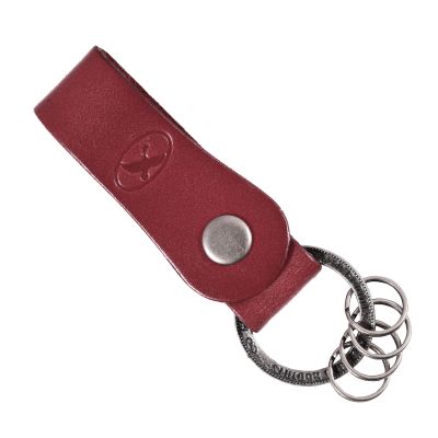 LLAVERO CUERO HOMBRE  GINO RODINIS  LL120 ROJO