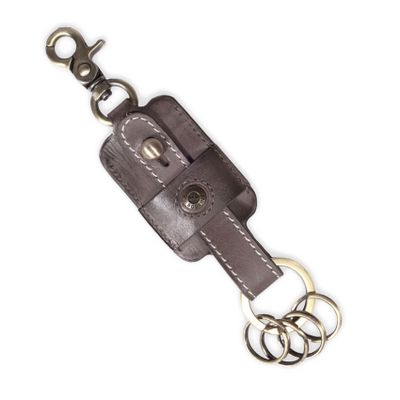 LLAVERO CUERO HOMBRE  GINO RODINIS  LL115 CAFÉ