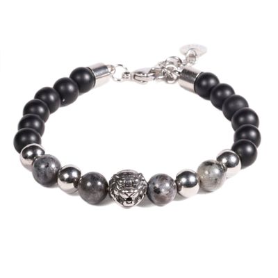 Imagen 1 del producto BRAZALETE UNISEX GINO RODINIS B535 | Negro/Plateado