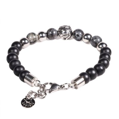 Imagen 2 del producto BRAZALETE UNISEX GINO RODINIS B535 | Negro/Plateado