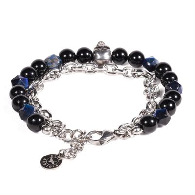 Imagen 2 del producto BRAZALETE HOMBRE GINO RODINIS B538 | Negro/Plateado