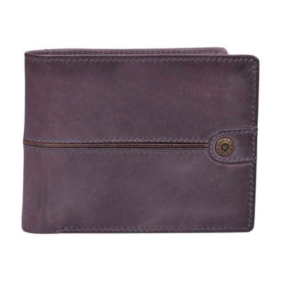 Billetera de cuero Hombre Texas 162 Gris/Marrón