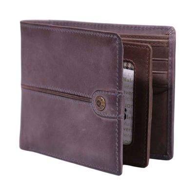 Imagen 2 del producto Billetera de cuero Hombre Texas 162 Gris/Marrón