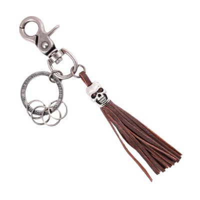 LLAVERO CUERO HOMBRE GINO RODINIS LL117 CAFÉ