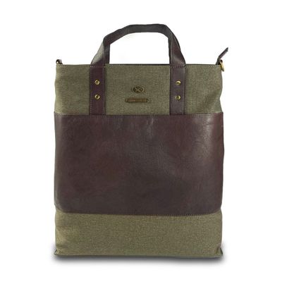 Cartera estilo Tote Bag Gino Rodinis verde oliva 2200