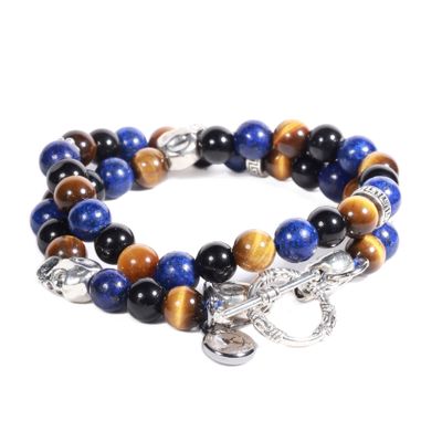 Imagen 2 del producto BRAZALETE UNISEX GINO RODINIS B500 | Azul/Marrón