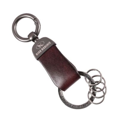 LLAVERO CUERO HOMBRE GINO RODINIS LL118 CAFÉ