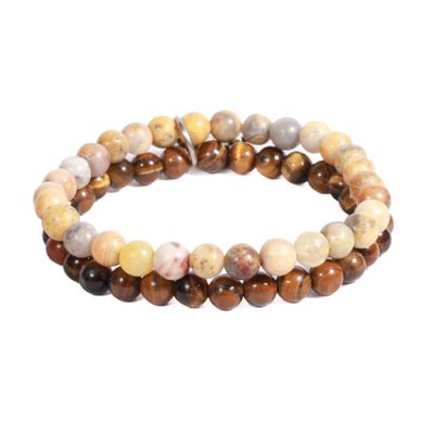 Imagen 2 del producto BRAZALETE UNISEX GINO RODINIS B508 | Marrón/Beige