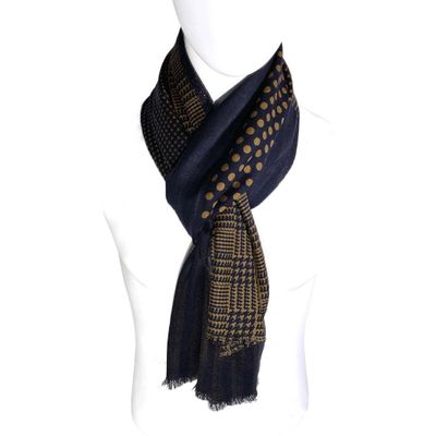 Bufanda de lana PH016 azul