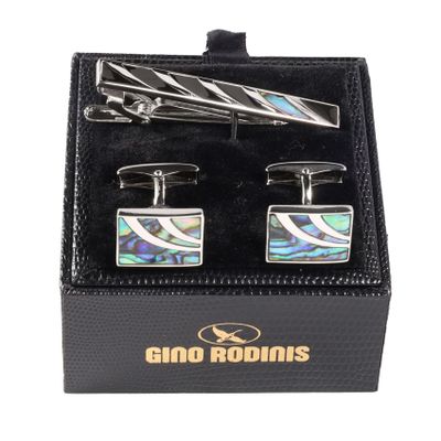 Set Pasador De Corbata Y Collera  Gino Rodinis PAS015