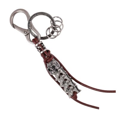 LLAVERO CUERO HOMBRE  GINO RODINIS  LL122 BURDEOS