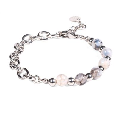 Imagen 1 del producto BRAZALETE UNISEX GINO RODINIS B539 | Gris/Plateado