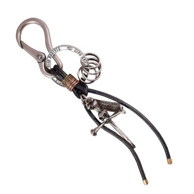 LLAVERO CUERO HOMBRE  GINO RODINIS  LL121 NEGRO