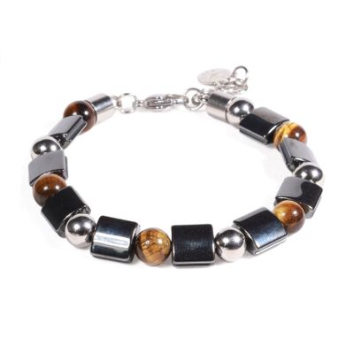 Imagen 1 del producto BRAZALETE UNISEX GINO RODINIS B530 | Ámbar/Plateado