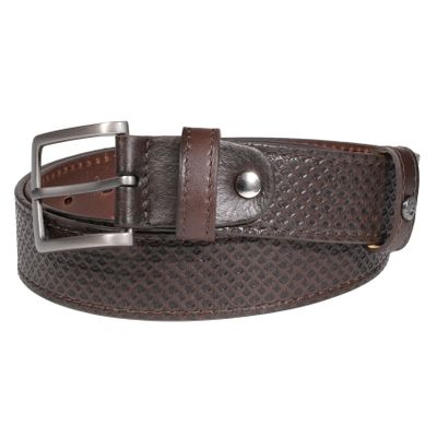 CINTURON CUERO HOMBRE  GINO RODINIS  2525  |  CAFÉ