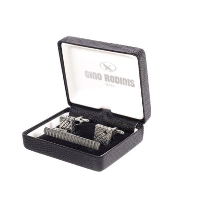 Set de Pasador de Corbata y Colleras Gino Rodinis PAS031