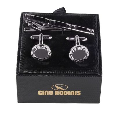 Set Pasador De Corbata Y Collera  Gino Rodinis PAS014